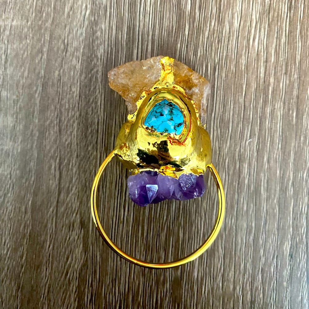 NWT Parker Thatch Amethyst Turquoise Citrine Charm